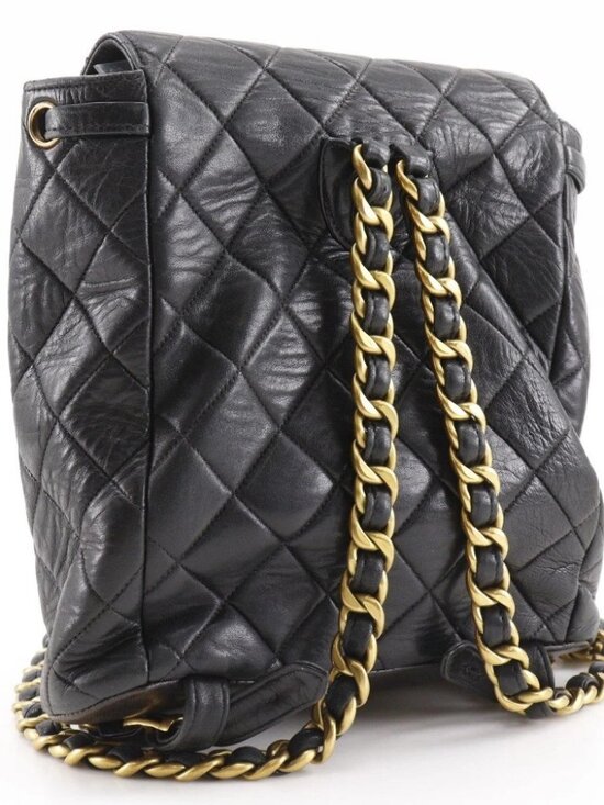 CHANEL Matelasse Backpack Daypack vintage black lambskin Women main image 10